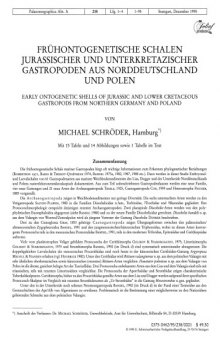 Frühontogenetische Schalen jurassischer und unterkretazischer Gastropoden aus Norddeutschland und Polen