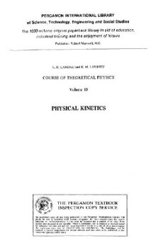 Course of Theoretical Physics: Physical Kinetics 