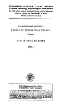 Statistical Physics, Part 2, 3rd edition (Course of Theoretical Physics, Volume 09)