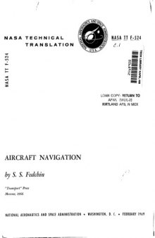 Aircraft Navigation (transl. from Russian) [NASA TT F-524]