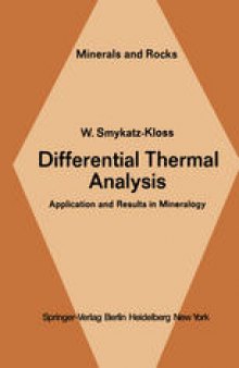 Differential Thermal Analysis: Application and Results in Mineralogy