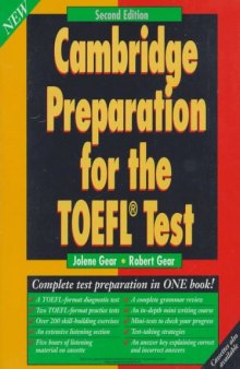 Cambridge Preparation for the Toefl Test (Book & Cassette)