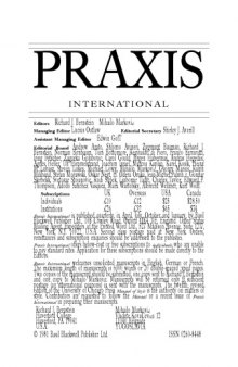 Praxis International vol1, no3 1 3 