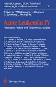 Acute Leukemias IV: Prognostic Factors and Treatment Strategies