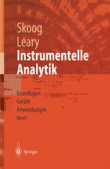 Instrumentelle Analytik: Grundlagen — Geräte — Anwendungen