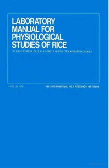 Laboratory Manual for Physiological Studies of Rice