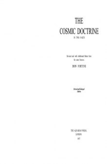 The cosmic doctrine: In two parts