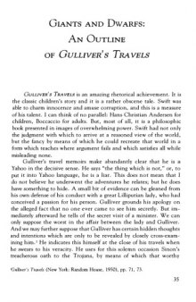 An Outline of Swift's "Gulliver's Travels"
