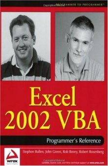 Excel 2002 VBA: Programmers Reference