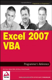 Excel 2007 VBA Programmer's Reference (Programmer to Programmer)
