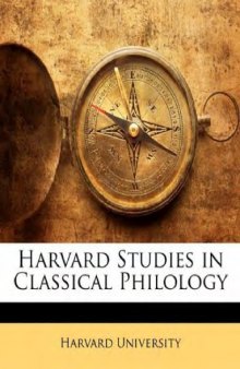 Harvard Studies in Classical Philology. Vol. 1