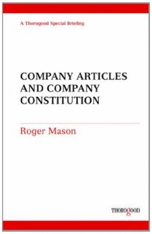 Company Articles and Company Constitution