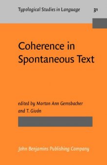 Coherence in Spontaneous Text