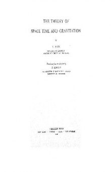 The Theory of Space Time and Gravitation 