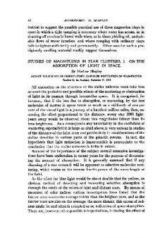 [Article] Studies of Magnitudes in Star Clusters I. On the Absorption of Light in Space (1915)(en)(4s)