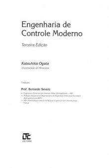 Engenharia de Controle Moderno, 3a Edição