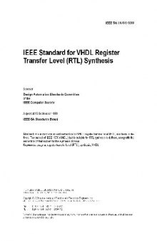 1076.6-1999 IEEE Standard for VHDL Register Transfer Level (RTL) Synthesis