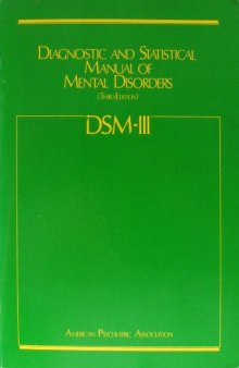 DSM-III.  Diagnostic and Statistical Manual of Mental Disorders 