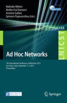 Ad Hoc Networks: 7th International Conference, AdHocHets 2015, San Remo, Italy, September 1-2, 2015. Proceedings