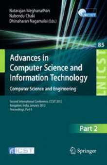 Advances in Computer Science and Information Technology. Computer Science and Engineering: Second International Conference, CCSIT 2012, Bangalore, India, January 2-4, 2012. Proceedings, Part II