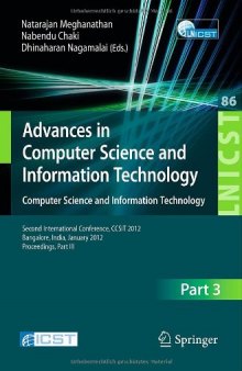Advances in Computer Science and Information Technology. Computer Science and Information Technology: Second International Conference, CCSIT 2012, Bangalore, India, January 2-4, 2012. Proceedings, Part III