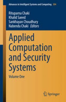 Applied Computation and Security Systems: Volume One