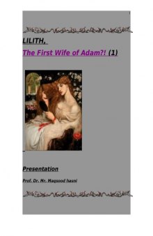 Lilith - die erste Eva : eine historische und psychologische Studie über dunkle Aspekte des Weiblichen