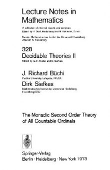 Decidable Theories: Vol. 2: The Monadic Second Order Theory of All Countable Ordinals
