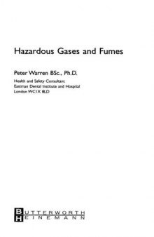 Hazardous Gases and Fumes - A Safety Handbook