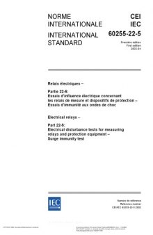 IEC 60255-22-5 Electrical relays - Electrical disturbance tests for measuring relays and protecti