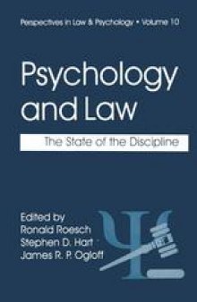 Psychology and Law: The State of the Discipline