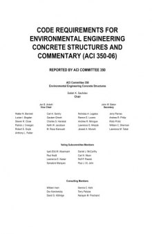 ACI 350-06: Code Requirements for Environmental Engineering Concrete Structures