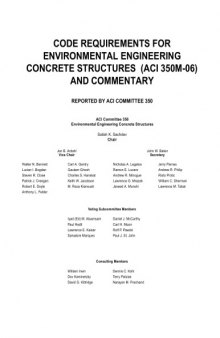 ACI 350M-06: Metric Code Requirements for Environmental Engineering Concrete Structures and Commentary