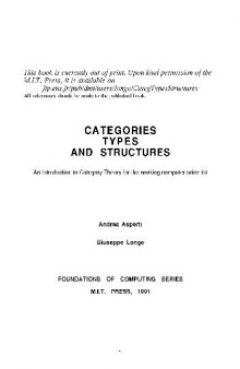 Categories, types and structures