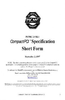 CompactPCI specification short form Rev 2.1