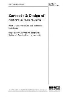 Eurocode 2: Design of concrete structures. General rules for buildings