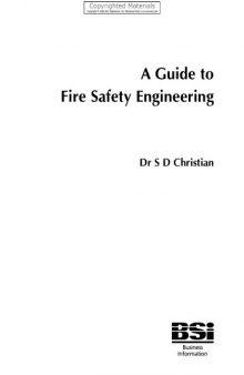 A guide to fire safety engineering