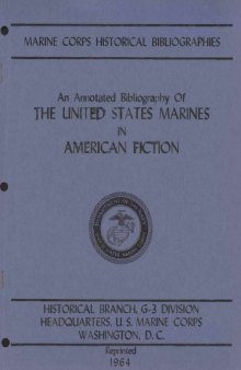 An annotated bibliography of the United States Marines in American fiction