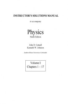 Instructor's Solutions Manual to Physics