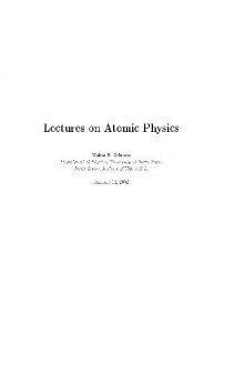 Lectures on atomic physics