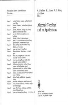 Algebraic Topology and Its Applications (Mathematical Sciences Research Institute Publications)