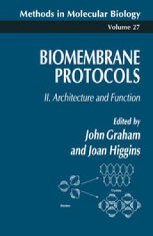 Biomembrane Protocols: II. Architecture and Function