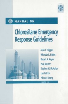 Manual on Chlorosilane Emergency Response Guidelines (Astm Manual Series, Mnl 33)
