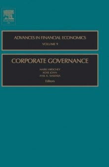 Corporate Governance, Volume 9 (Advances in Financial Economics)