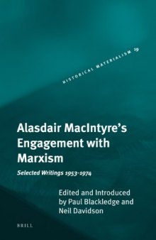 Alasdair MacIntyre's engagement with Marxism : selected writings 1953-1974