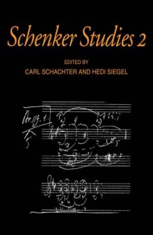 Schenker Studies 2 (Cambridge Composer Studies)