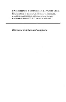 Discourse structure and anaphora : written and conversational English