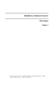 Handbook of Statistical Genetics, Third Edition