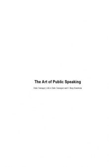 The Art of Public Speaking