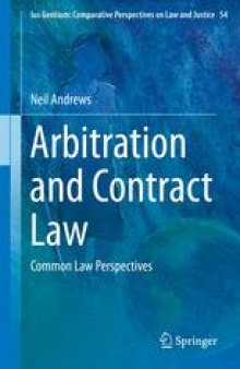 Arbitration and Contract Law: Common Law Perspectives